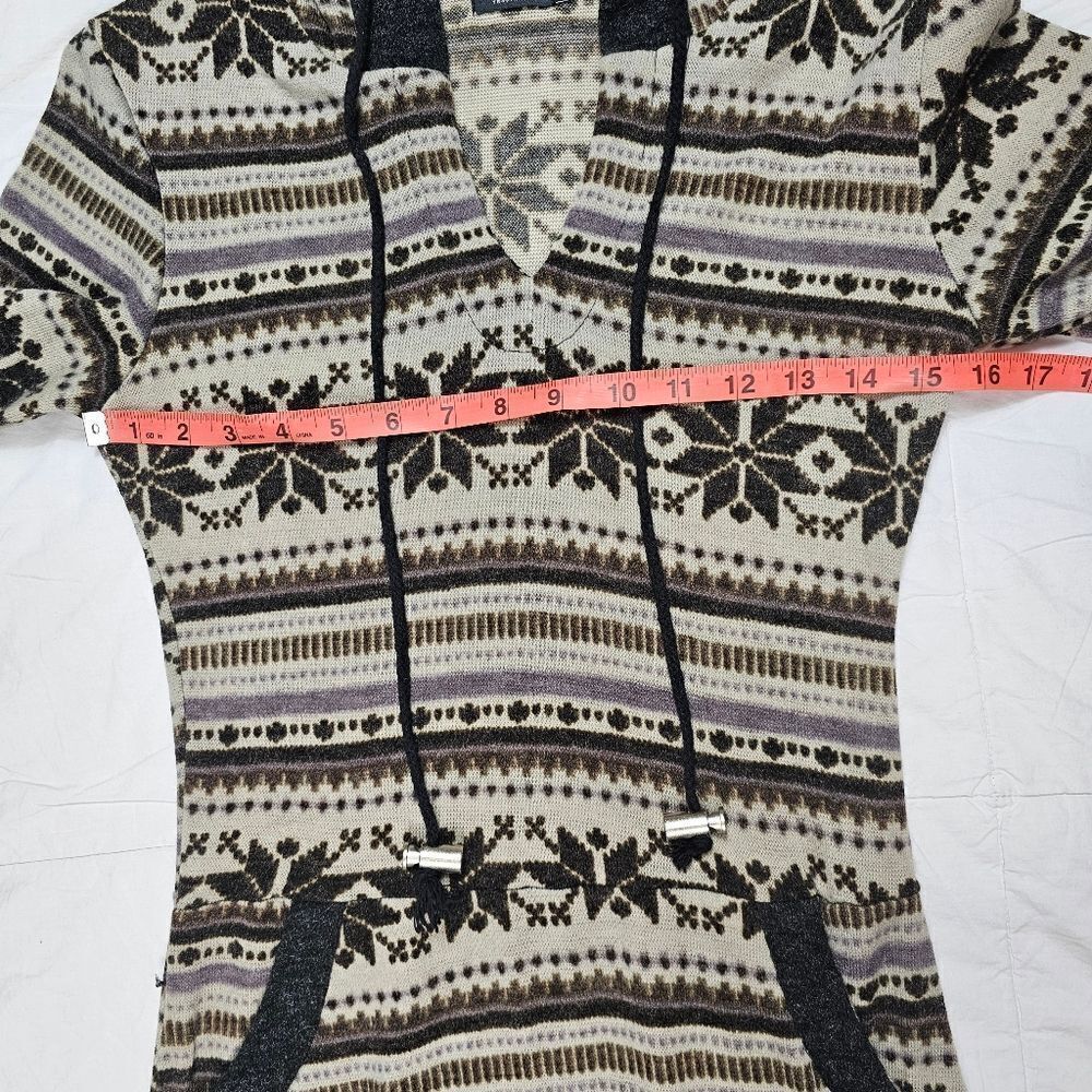 Earthbound Winter Snowflake Hoodie Sweater Dress Women's Size Small‎ - Picture 4 of 10